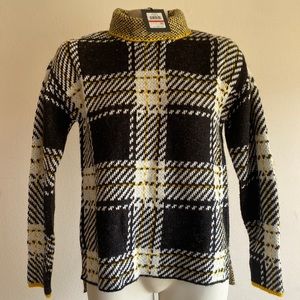 DKNY houndstooth Sweater High neck XS $89